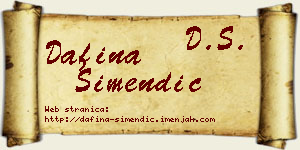Dafina Simendić vizit kartica